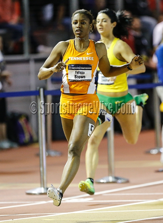 2016NCAAIndoorsSat-0137.JPG - Felicia Brown of Tennessee won the womens 200m in 22.47 during the NCAA Indoor Track & Field Championships Saturday, March 12, 2016, in Birmingham, Ala. (Spencer Allen/IOS via AP Images)